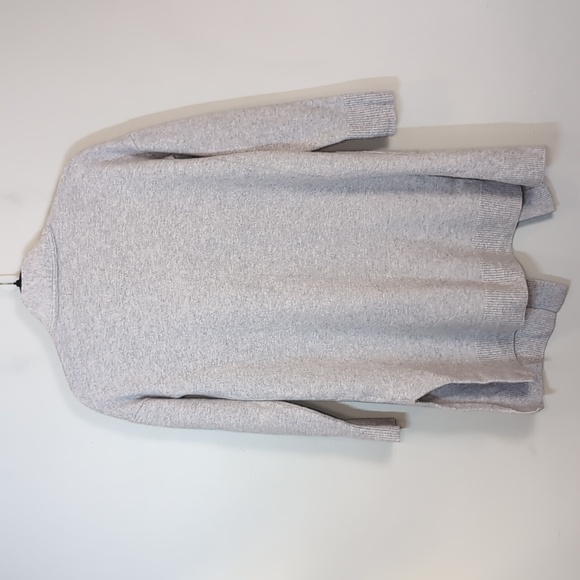 Cynthia Rowley Grey Merino Wool Blend Open Front Long Cardigan Sweater Medium - Picture 8 of 11